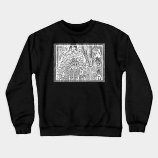 La Sagrada Familia exterior: architecture photography in black and white Crewneck Sweatshirt